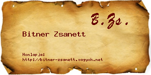 Bitner Zsanett névjegykártya